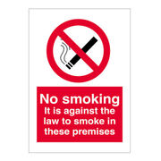 No Smoking Against The Law Sign